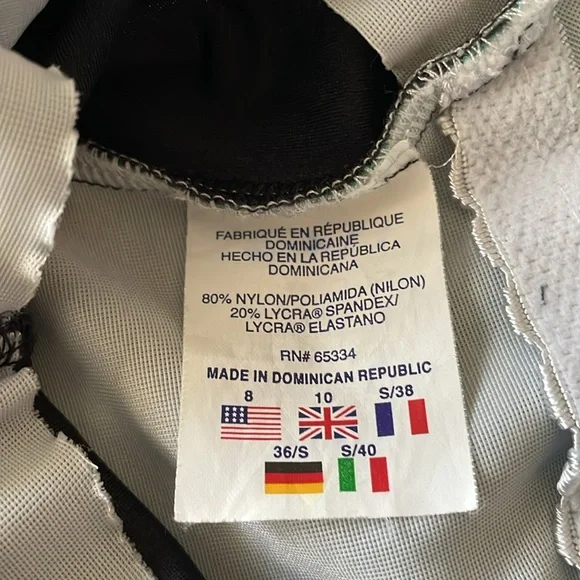 Reebok Women’s One Piece Swimsuit Square Neck Green Ombré Geometric Pattern - Picture 9 of 10